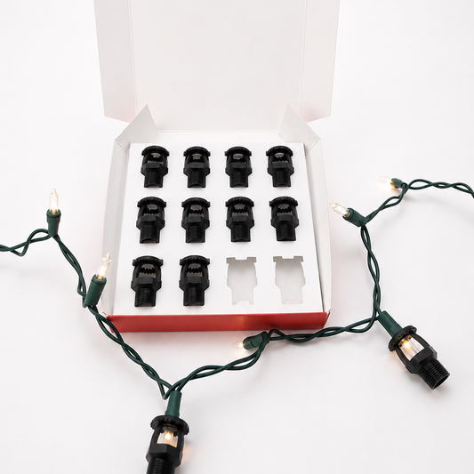 12-Pack Fire Sprinkler String Light Covers – Fits Mini Lights