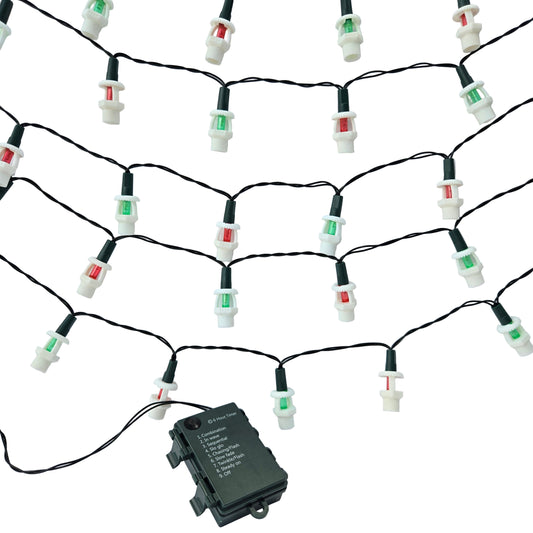 Upright Fire Sprinkler Christmas Lights – Battery Powered (50 LED)