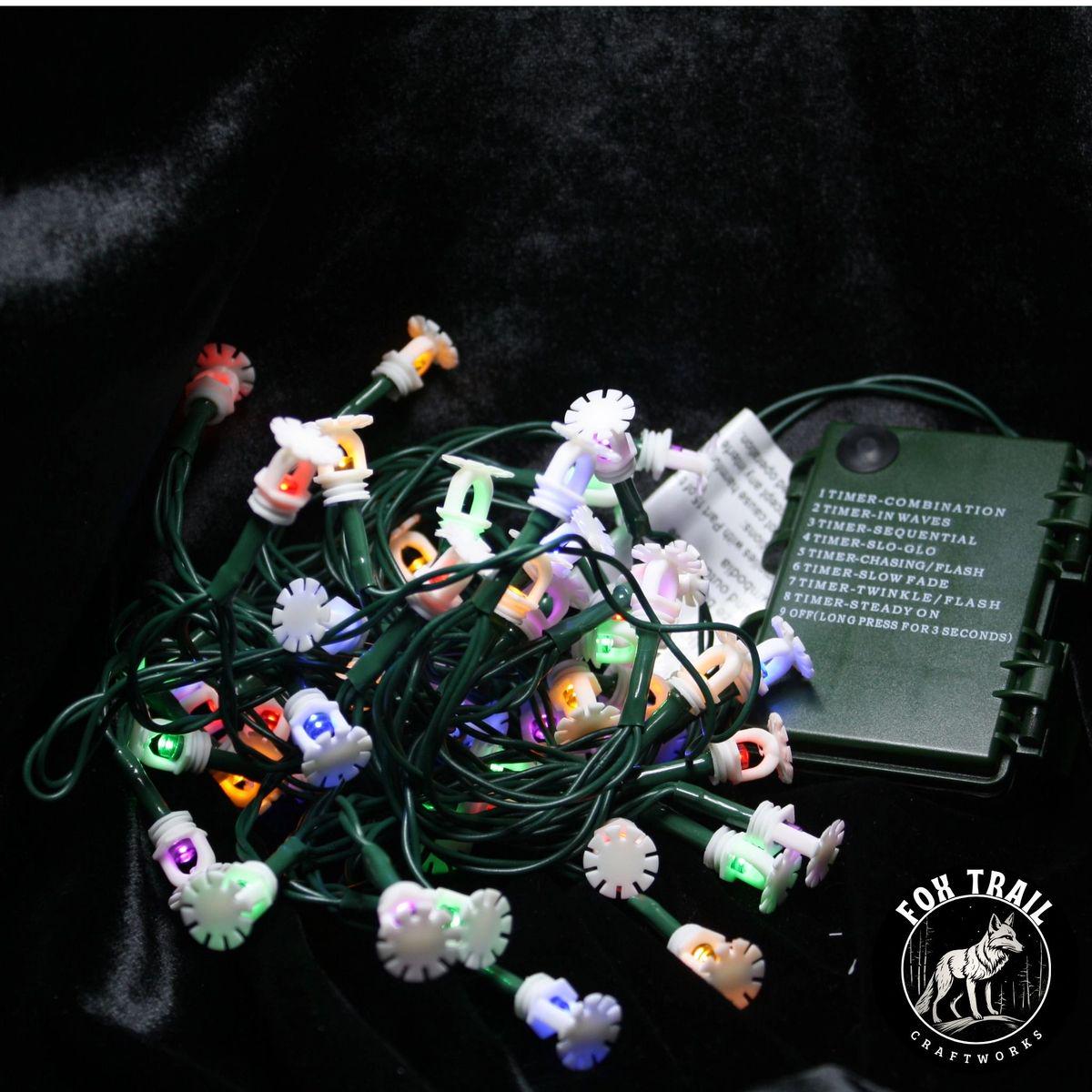 Fire Sprinkler LED String Lights – Multi-Color Bulb, Battery Powered (8 Mode)