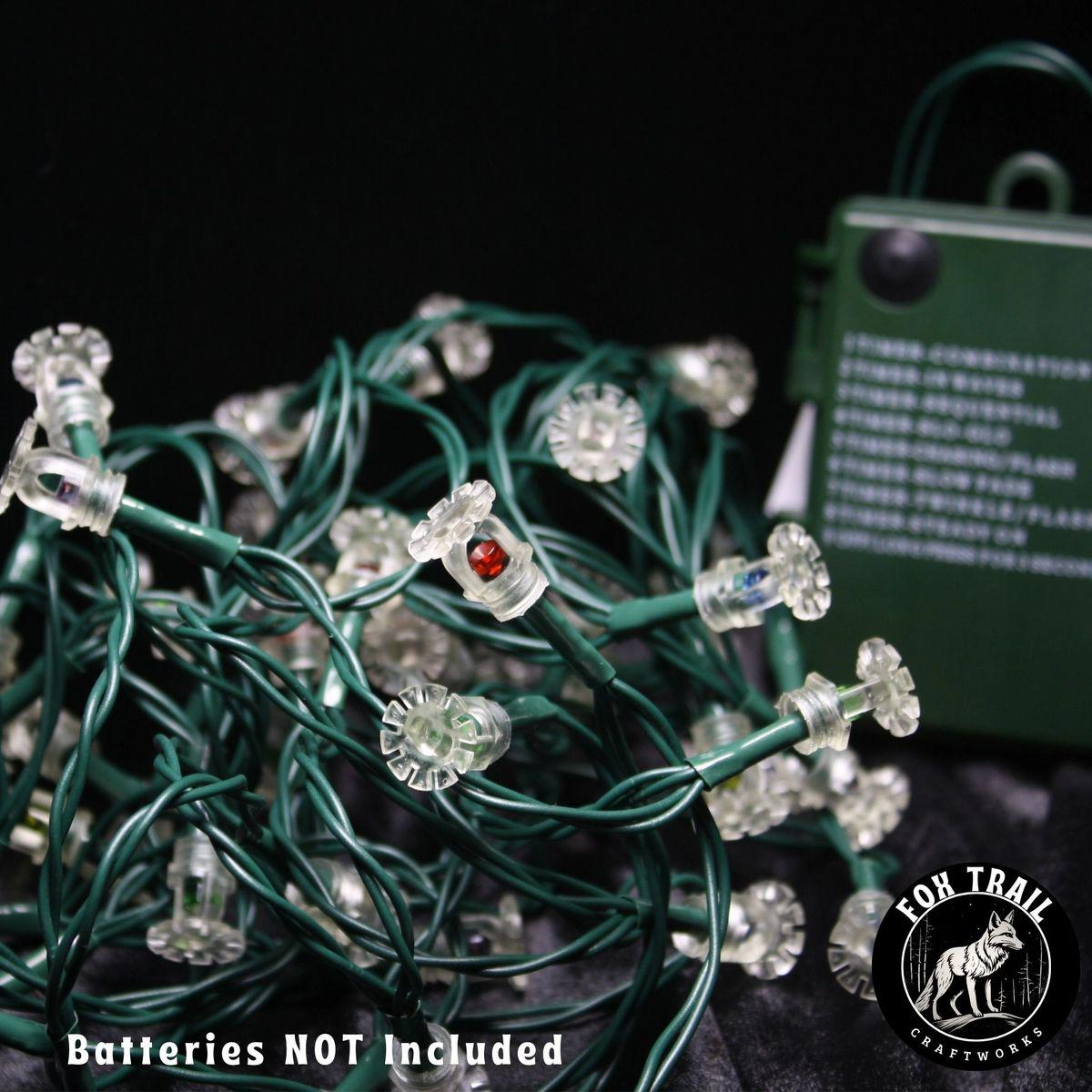 Fire Sprinkler LED String Lights – Multi-Color Bulb, Battery Powered (8 Mode)