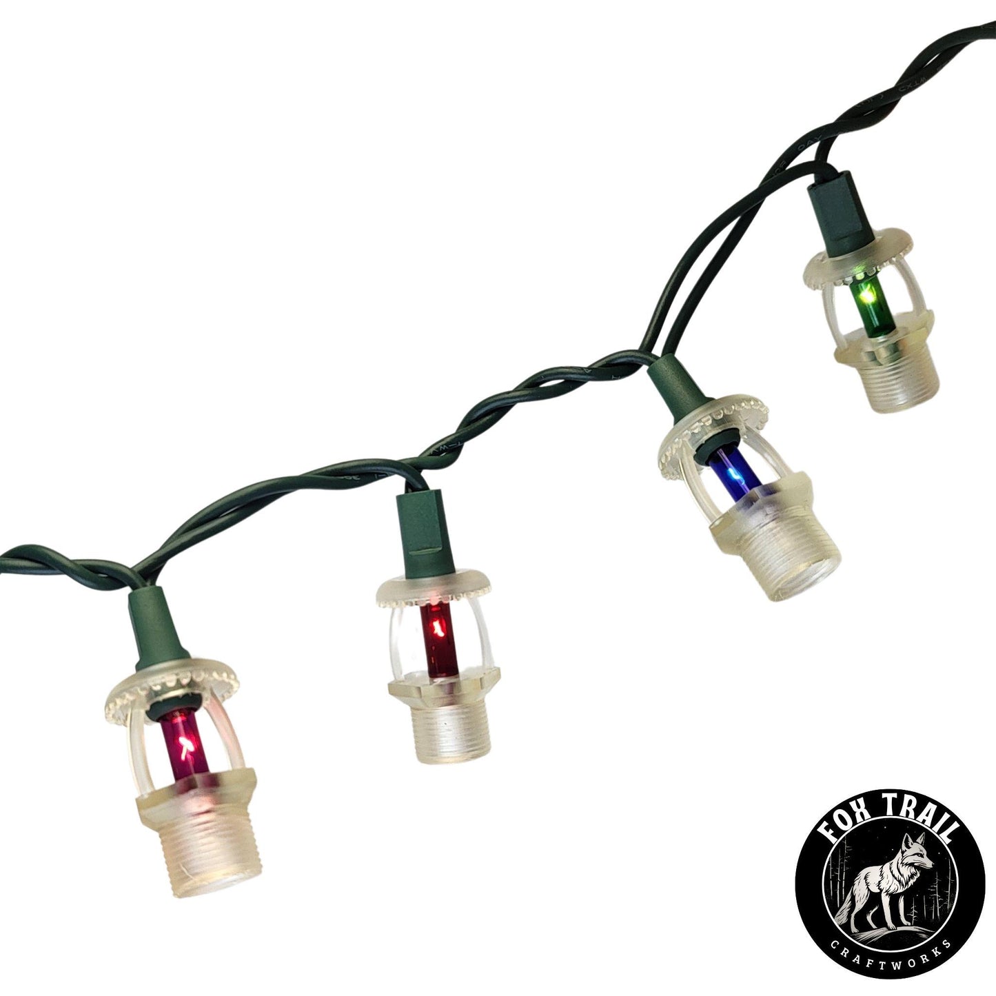 Fire Sprinkler String Lights – Multi‑Color with Clear or White Covers