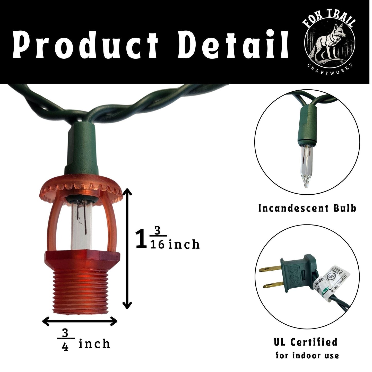 Fire Sprinkler String Lights – White Christmas Edition