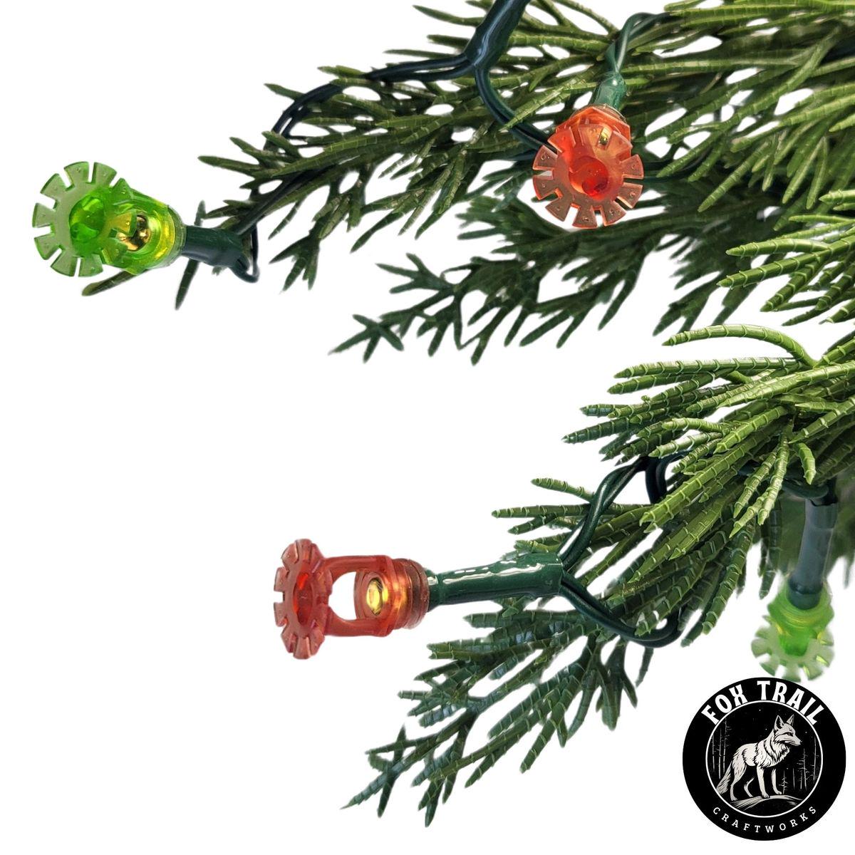 Fire Sprinkler LED String Lights – White, Battery Powered (8 Mode)