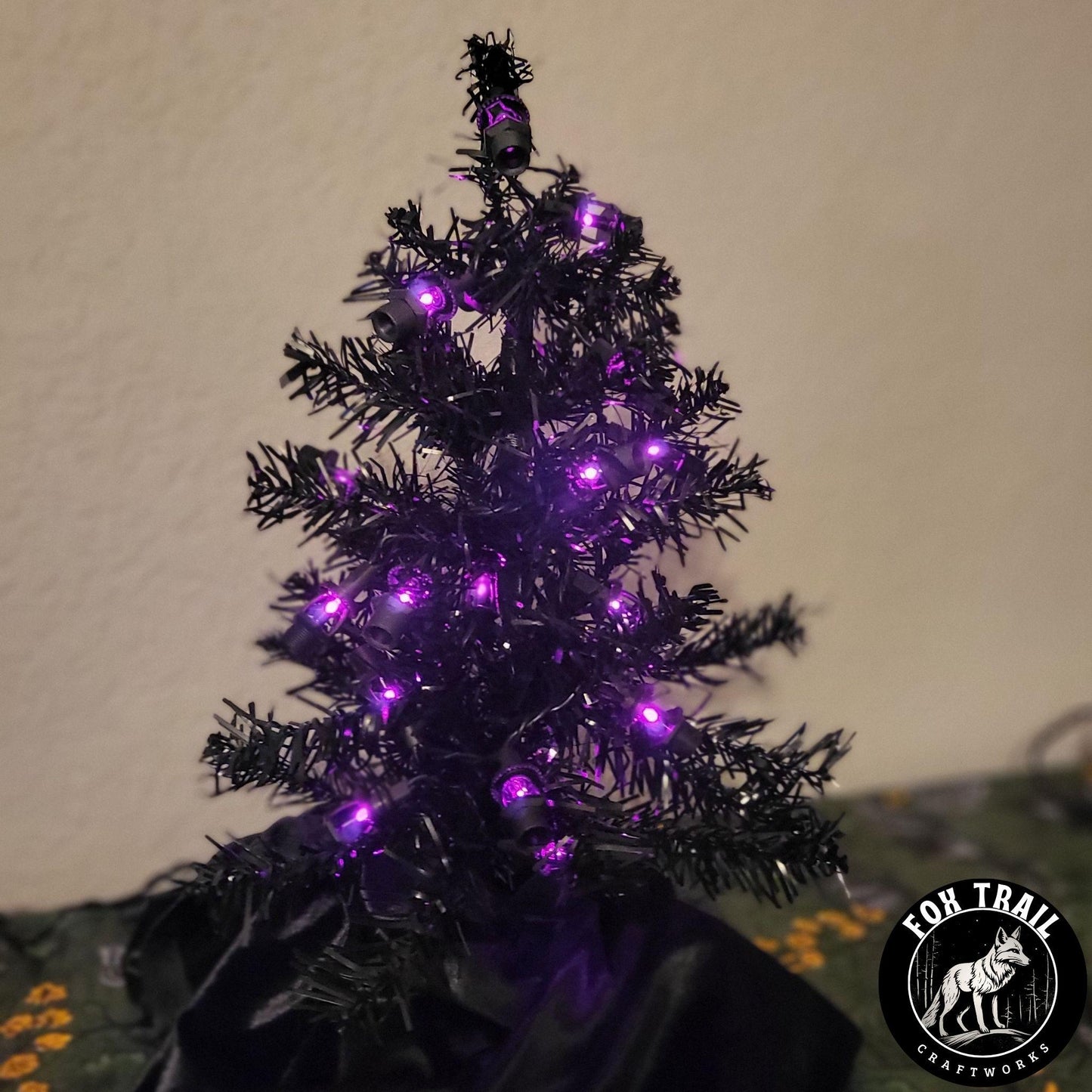 Fire Sprinkler String Lights – 20 Purple Bulbs with Black Covers