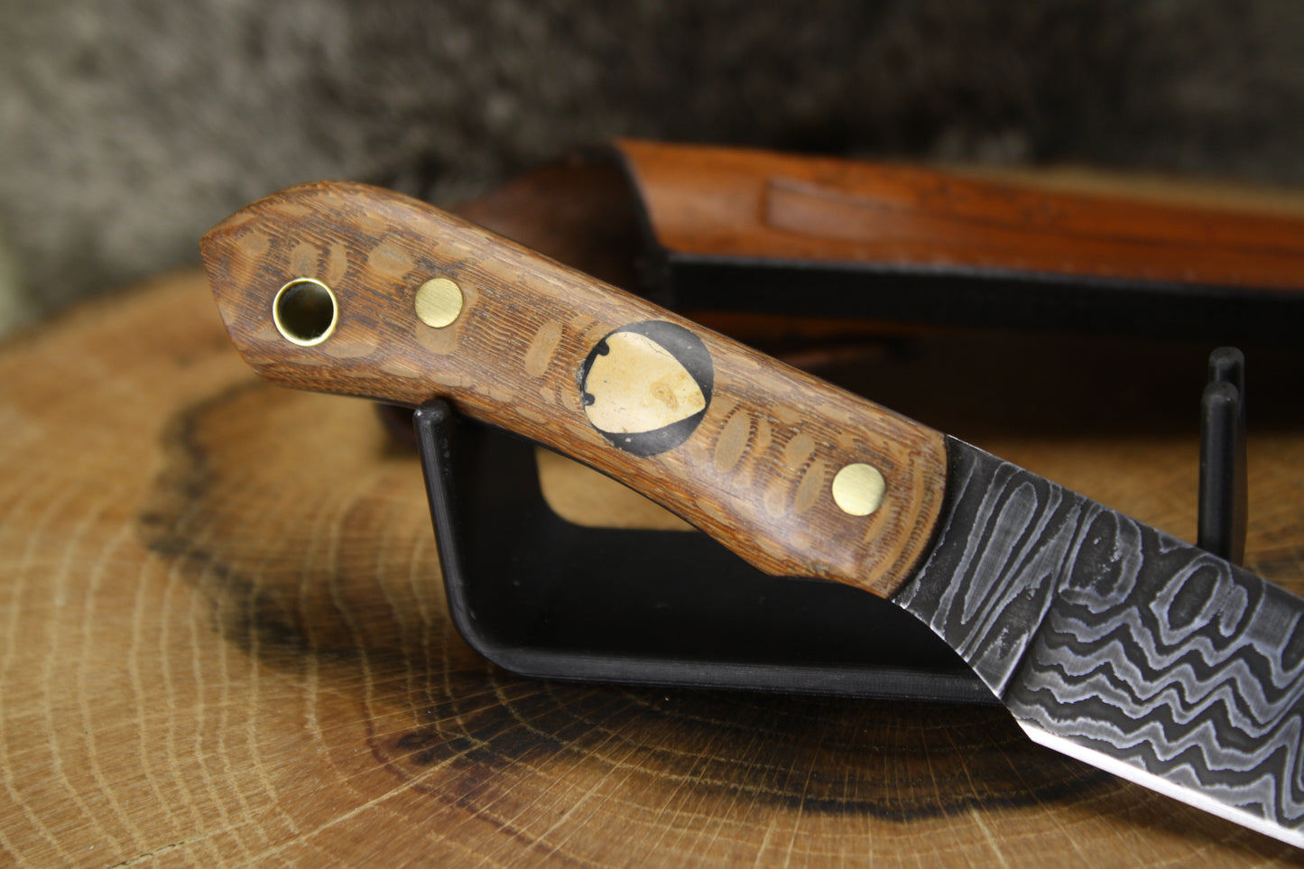 Custom Damascus Neck Knife