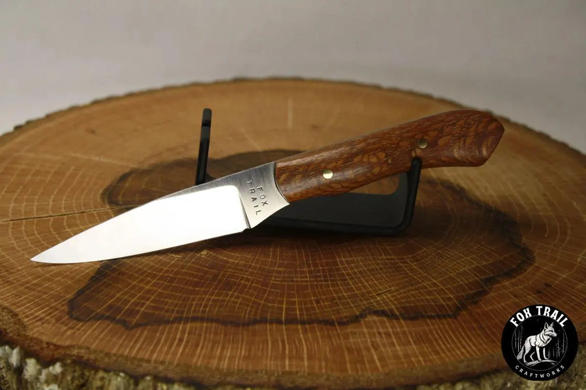 6.5" Custom Neck Knife - S30V Steel, Lacewood Handle, Kydex Sheath