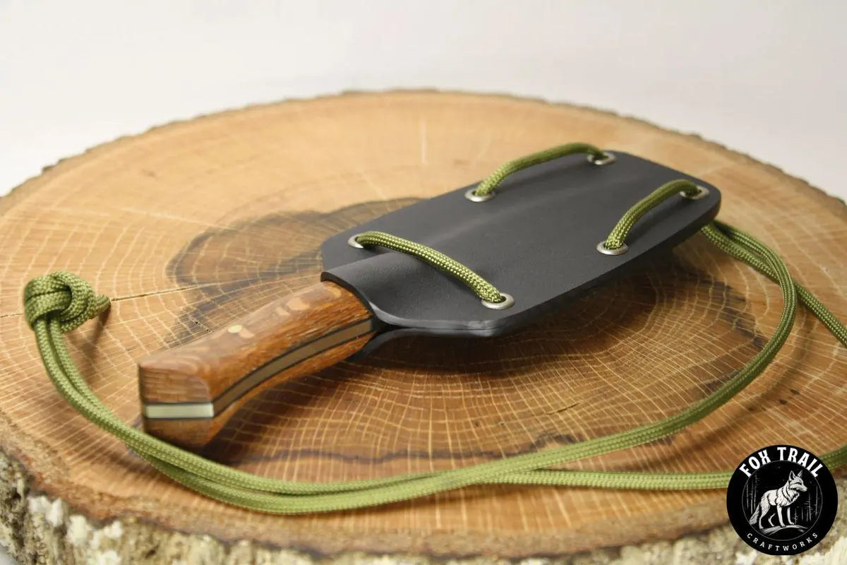 6.5" Custom Neck Knife - S30V Steel, Lacewood Handle, Kydex Sheath