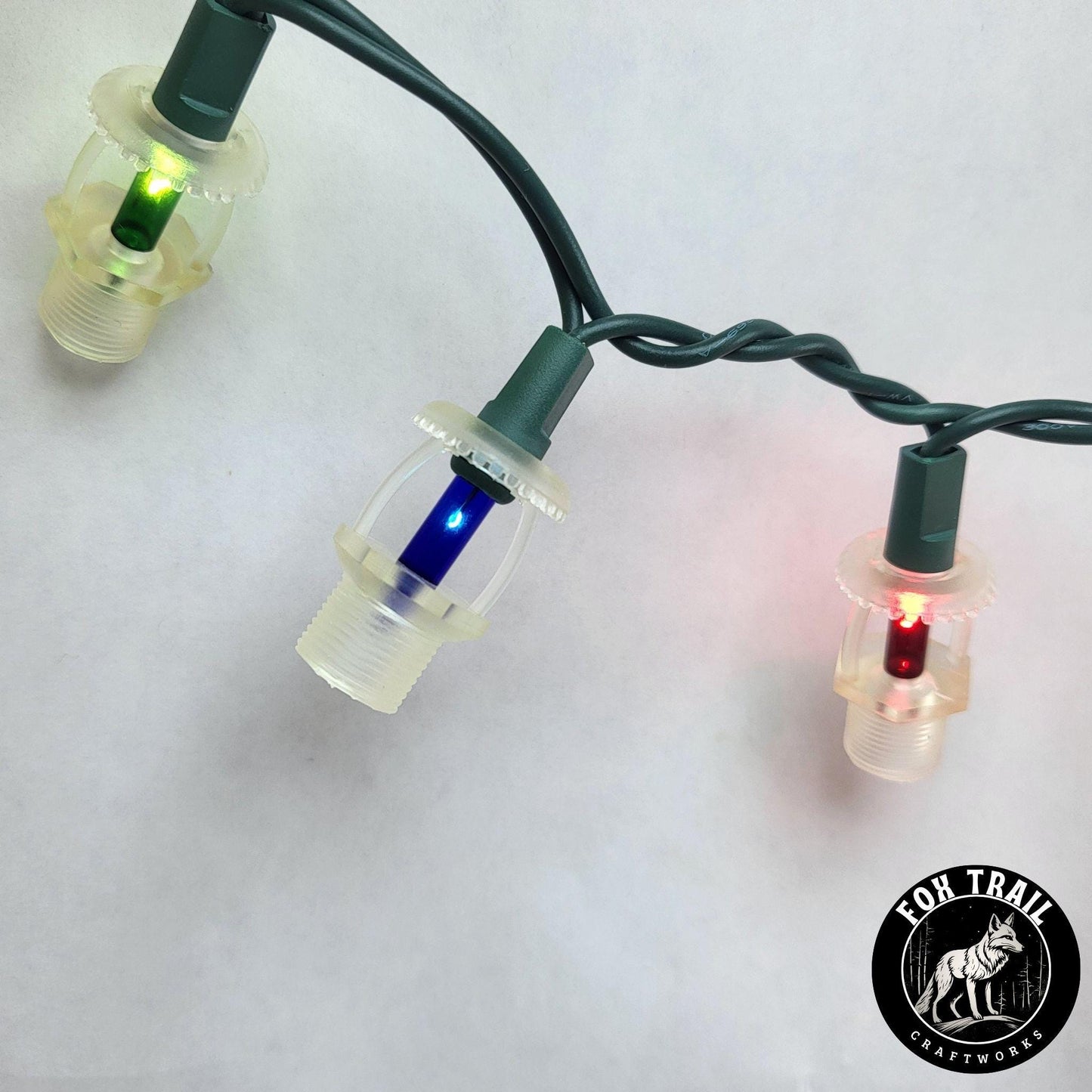 Fire Sprinkler String Lights – Multi‑Color with Clear or White Covers