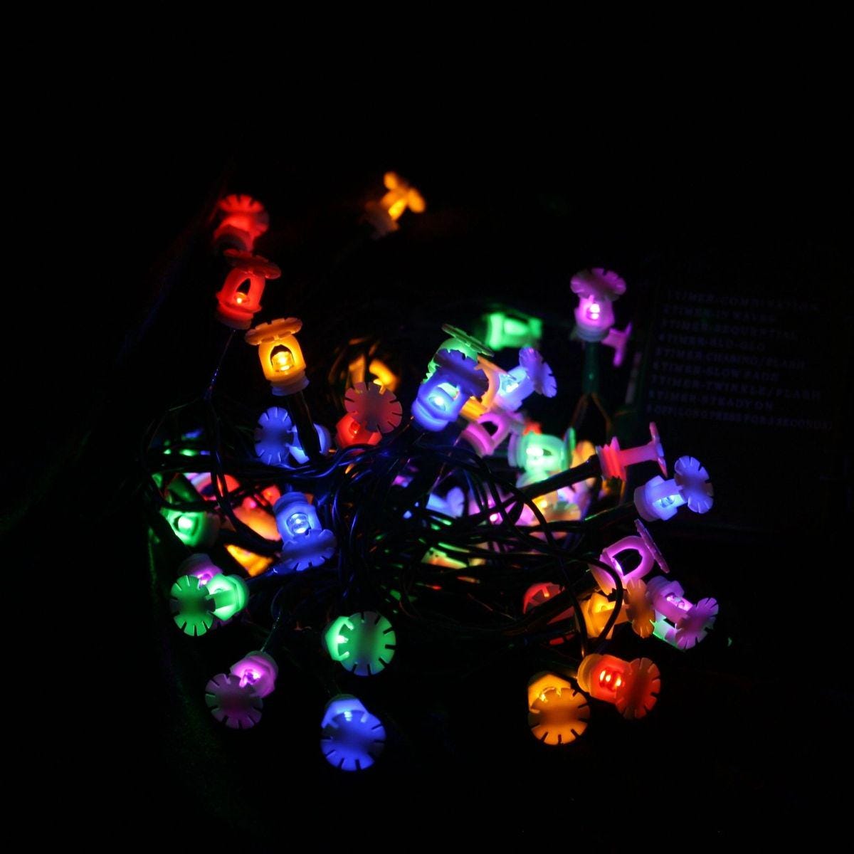Fire Sprinkler LED String Lights – Multi-Color Bulb, Battery Powered (8 Mode)