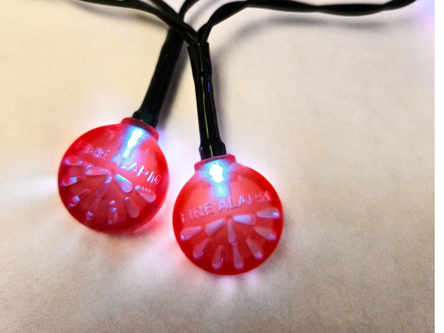 Fire Alarm Water Gong LED String Lights – Battery Operated