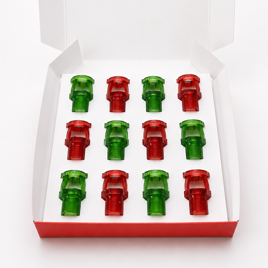 12-Pack Fire Sprinkler String Light Covers – Fits Mini Lights