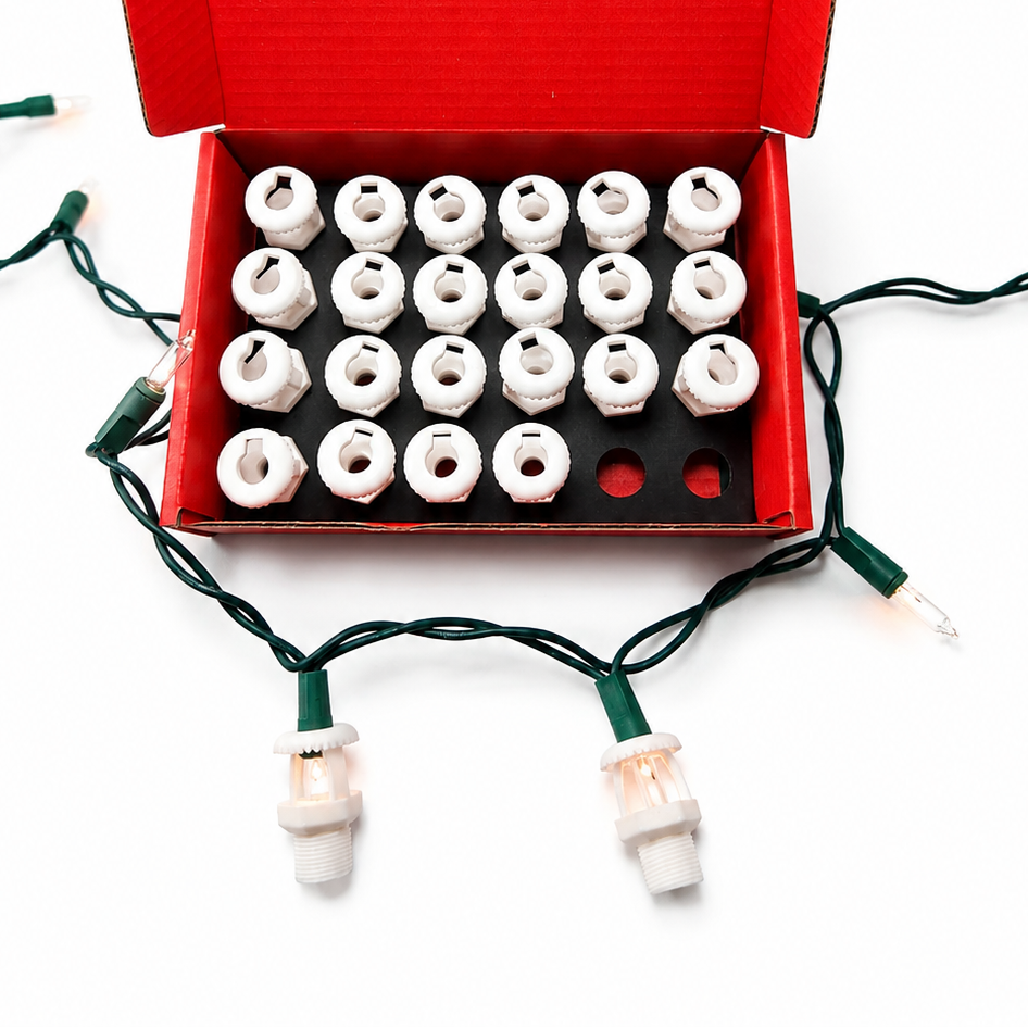 12-Pack Fire Sprinkler String Light Covers – Fits Mini Lights