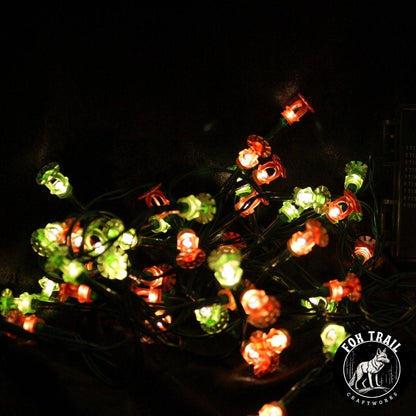 Fire Sprinkler LED String Lights – White, Battery Powered (8 Mode)