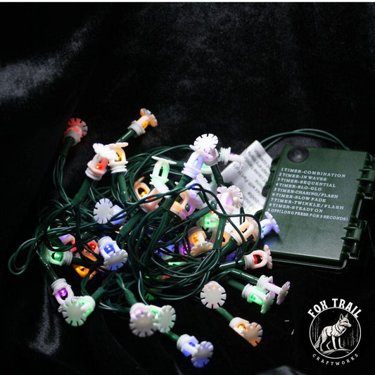 Fire Sprinkler LED String Lights – Multi-Color Bulb, Battery Powered (8 Mode)