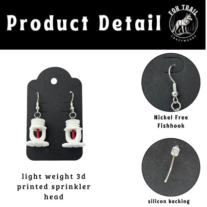 Fire Sprinkler Earrings – Choose from 3 Sizes
