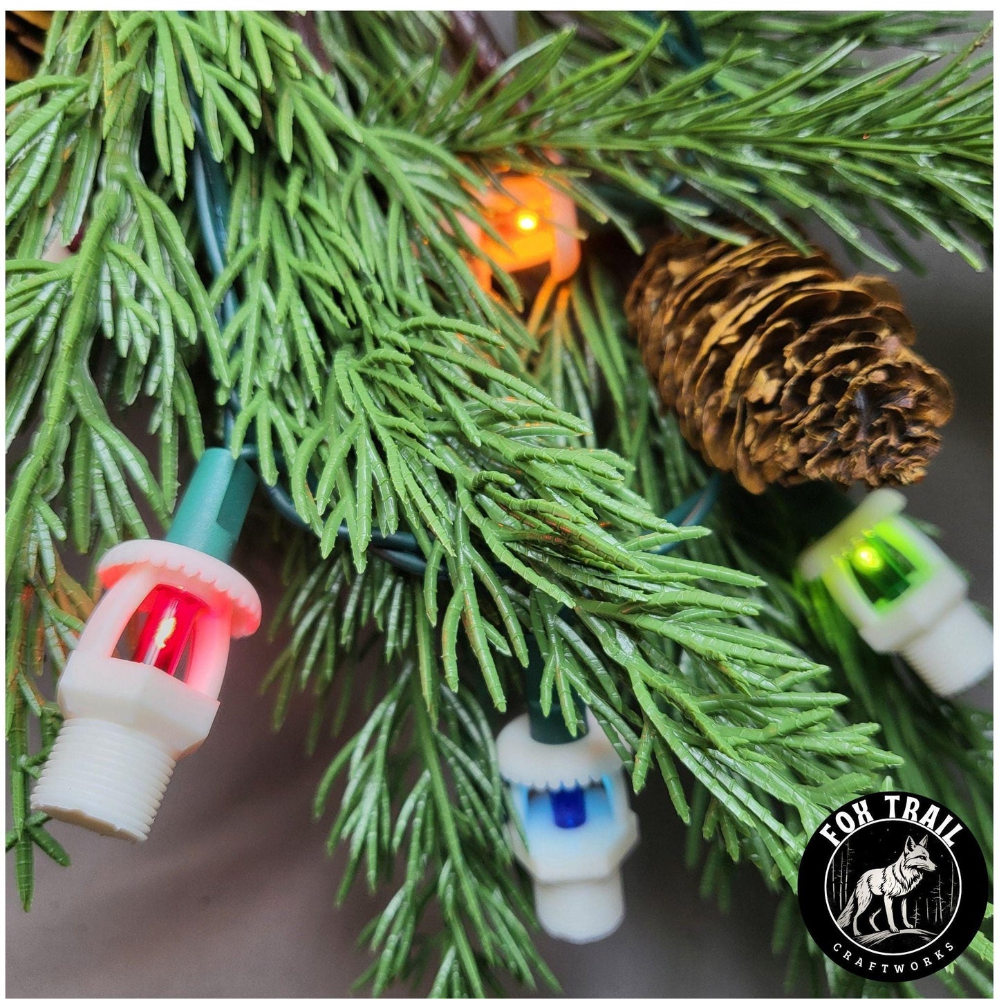 Fire Sprinkler String Lights – Multi‑Color with Clear or White Covers