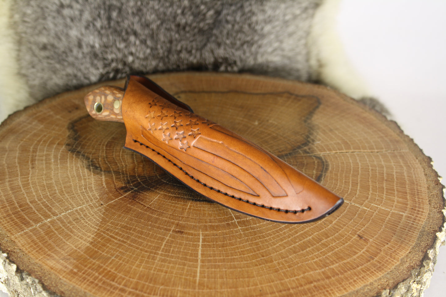 Custom Damascus Neck Knife