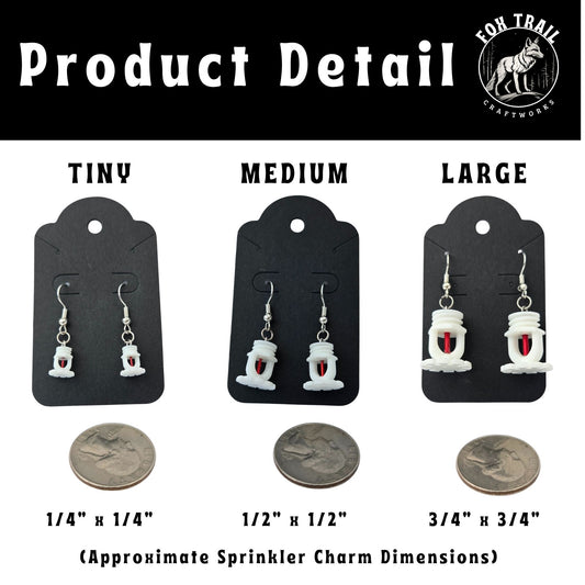 Fire Sprinkler Pendent Earrings