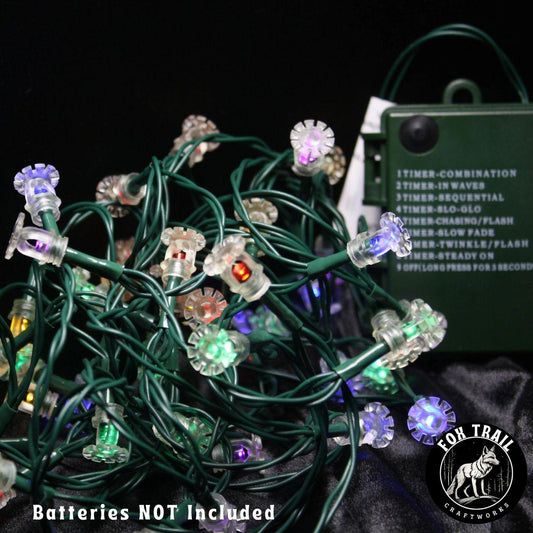 Fire Sprinkler LED String Lights – Multi-Color Bulb, Battery Powered (8 Mode)