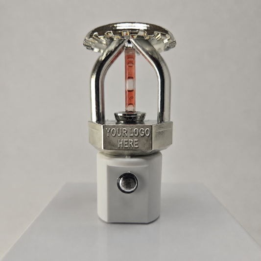 Branded Metalized Fire Sprinkler Night Lights (10 or 20 Pack)