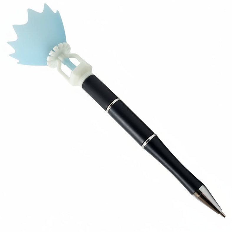 fire sprinkler themed fidget pen on white background